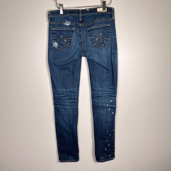 AG Adriano Goldschmied Cigarette Jeans Distressed Low Rise Straight Leg - Picture 2 of 9